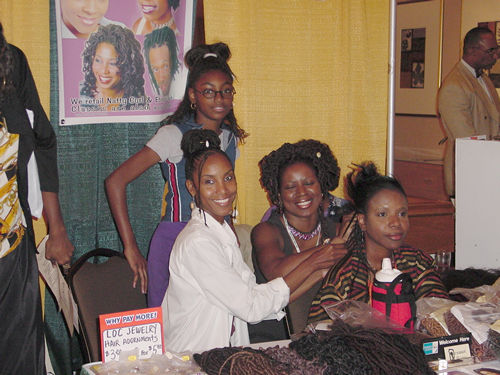 Hair braiding vendor, Norfolk 2000 TAG TEAM Convention