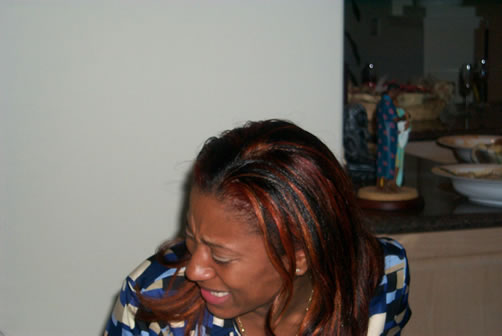 Chantia enjoys a hearty laugh, TAG TEAM V.I.P. Dinner