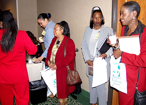Guests waiting for the seminar to begin, Los Angeles, California Black Business Seminar