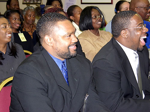 Brothers enjoying the seminar, Los Angeles, California Black Business Seminar