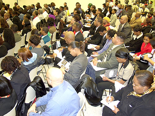 Audience participating, College Park, Maryland Black Business Seminar