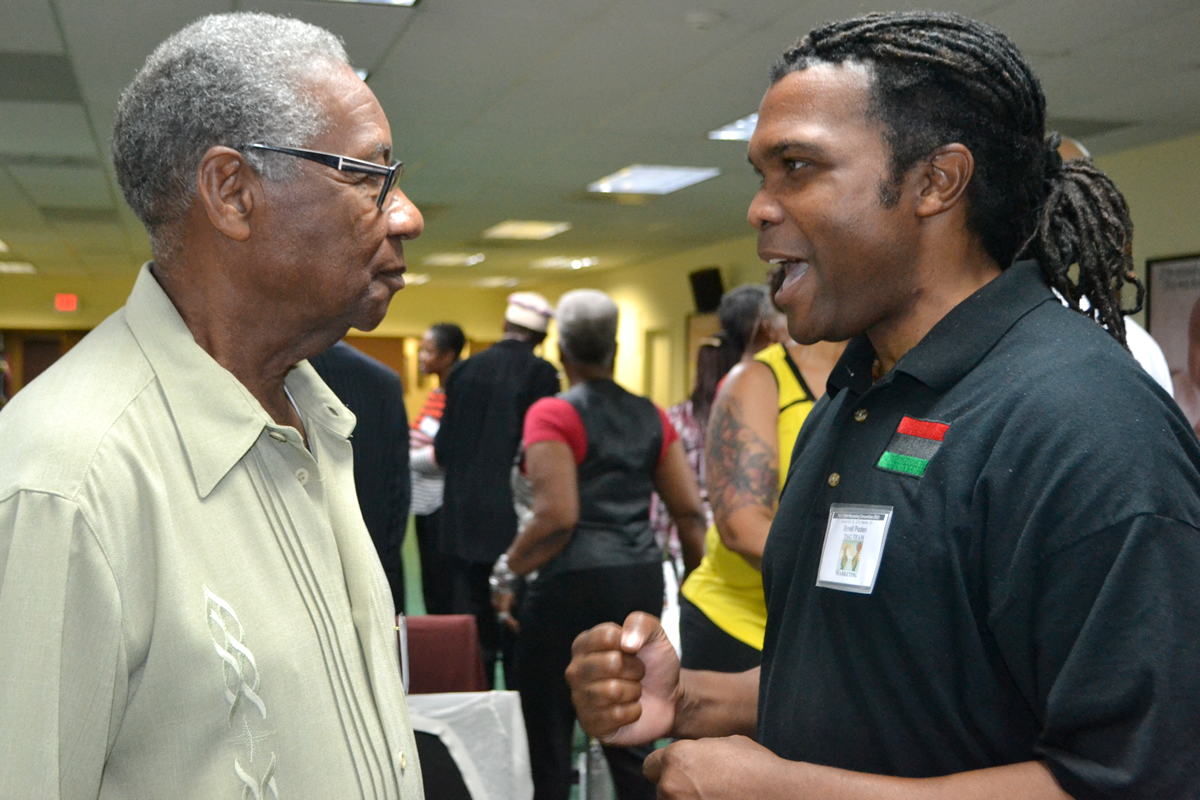 LeRoy and Erroll doing training exercise, 2015 TAG TEAM Marketing Convention in Atlanta, GA